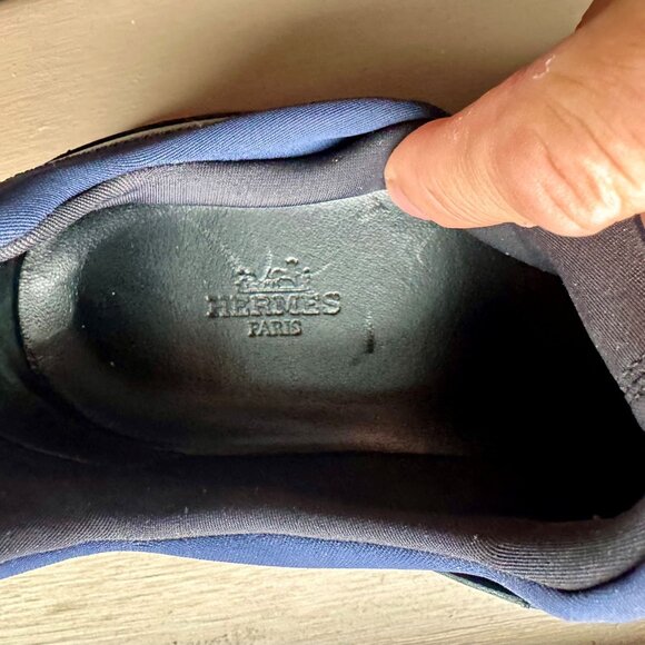Hermès Stadium Sneakers – Navy, Black & Red Size 41 - Picture 6 of 7